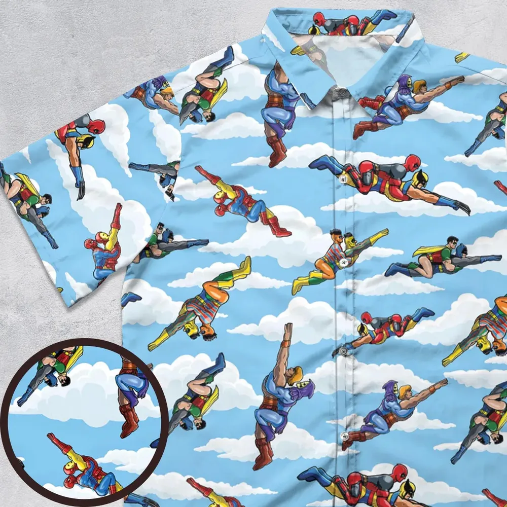 Parody Couples Duo Ambiguously Button Down Shirt - 1