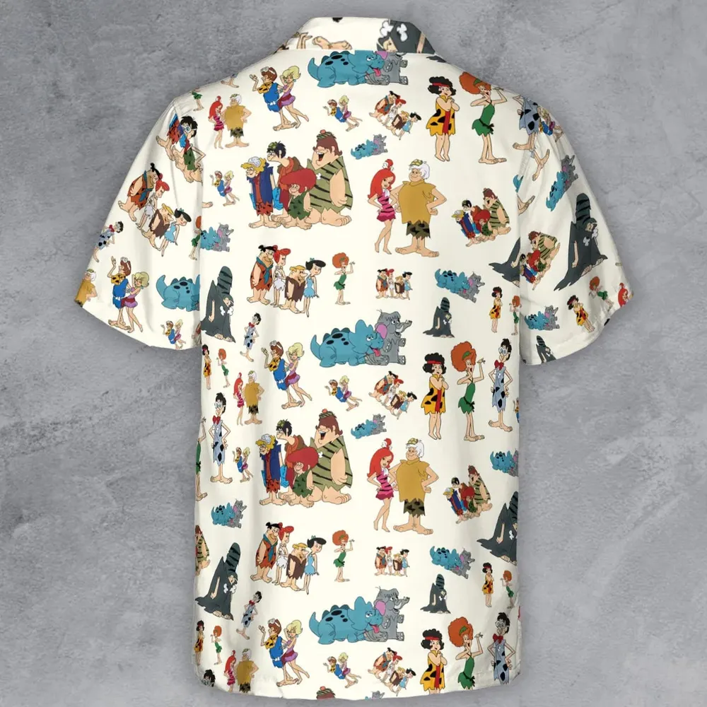The Pebbles and Bamm Bamm Show Characters Button Down Shirt - 3