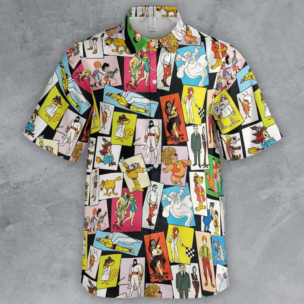 Back To The Day Old Cartoon Shows Button Down Shirt - 2