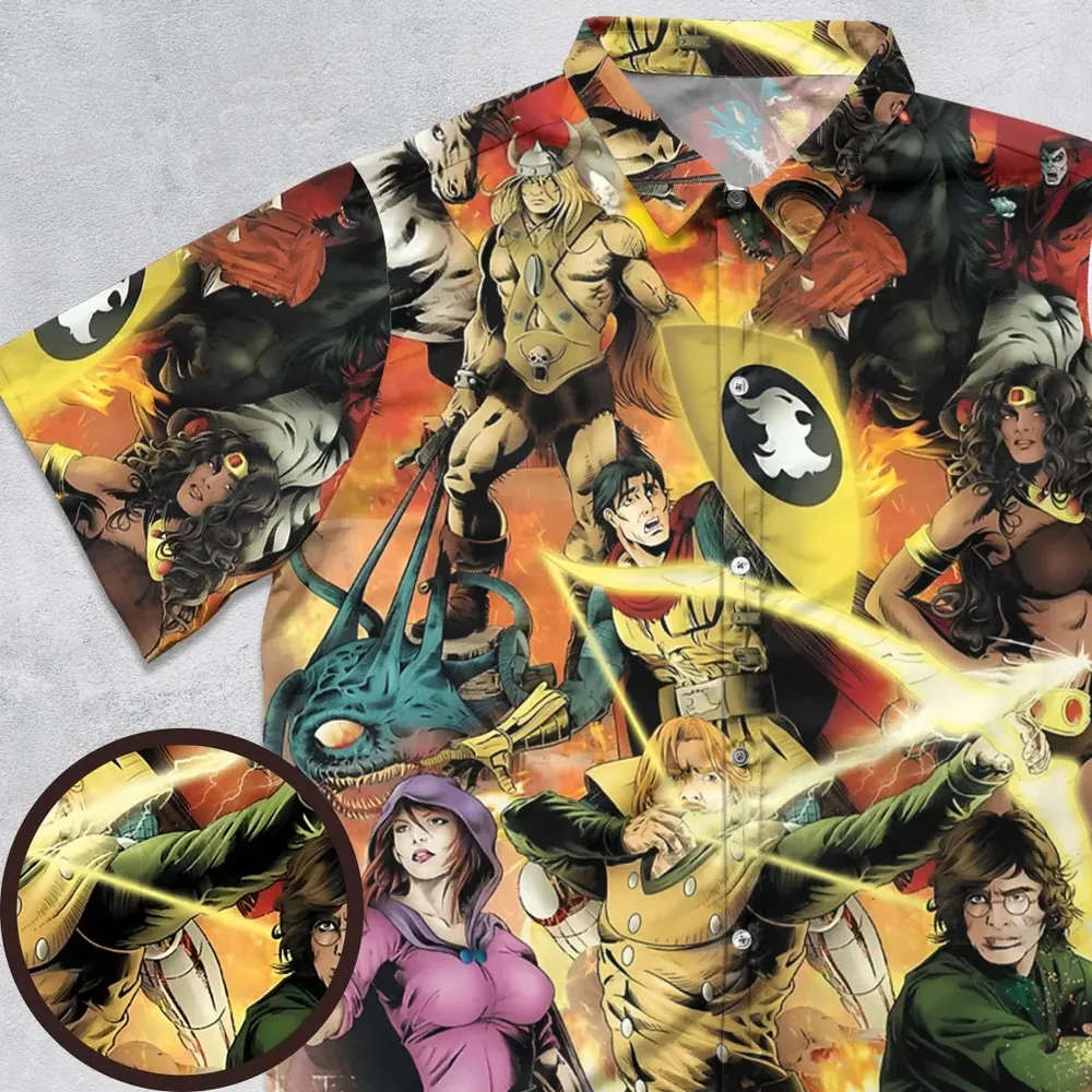 Great Power Dungeons Button Down Shirt - 1