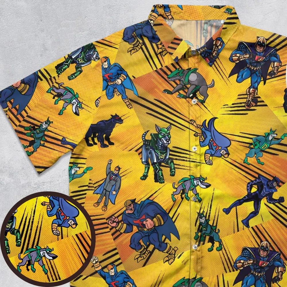 Blue Falcon and Dynomutt Button Down Shirt - 1