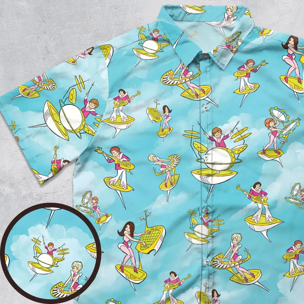 The Partridge Family 2200 A.D. Characters Button Down Shirt - 1