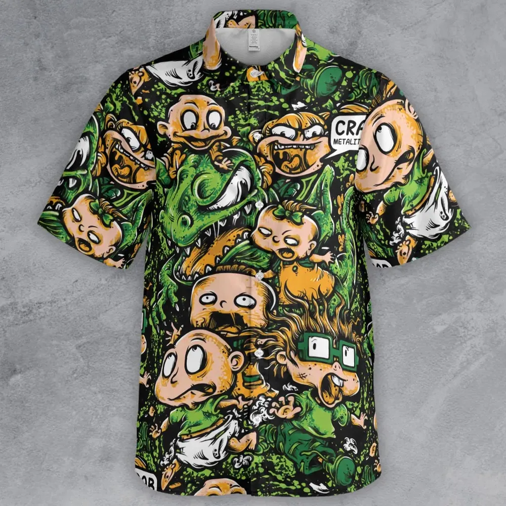 Old Skool Saturday Morning Rugrats Button Down Shirt - 2