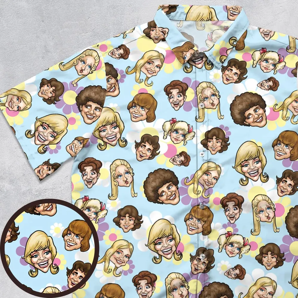 Retro TV The Brady Bunch Characters Button Down Shirt - 1