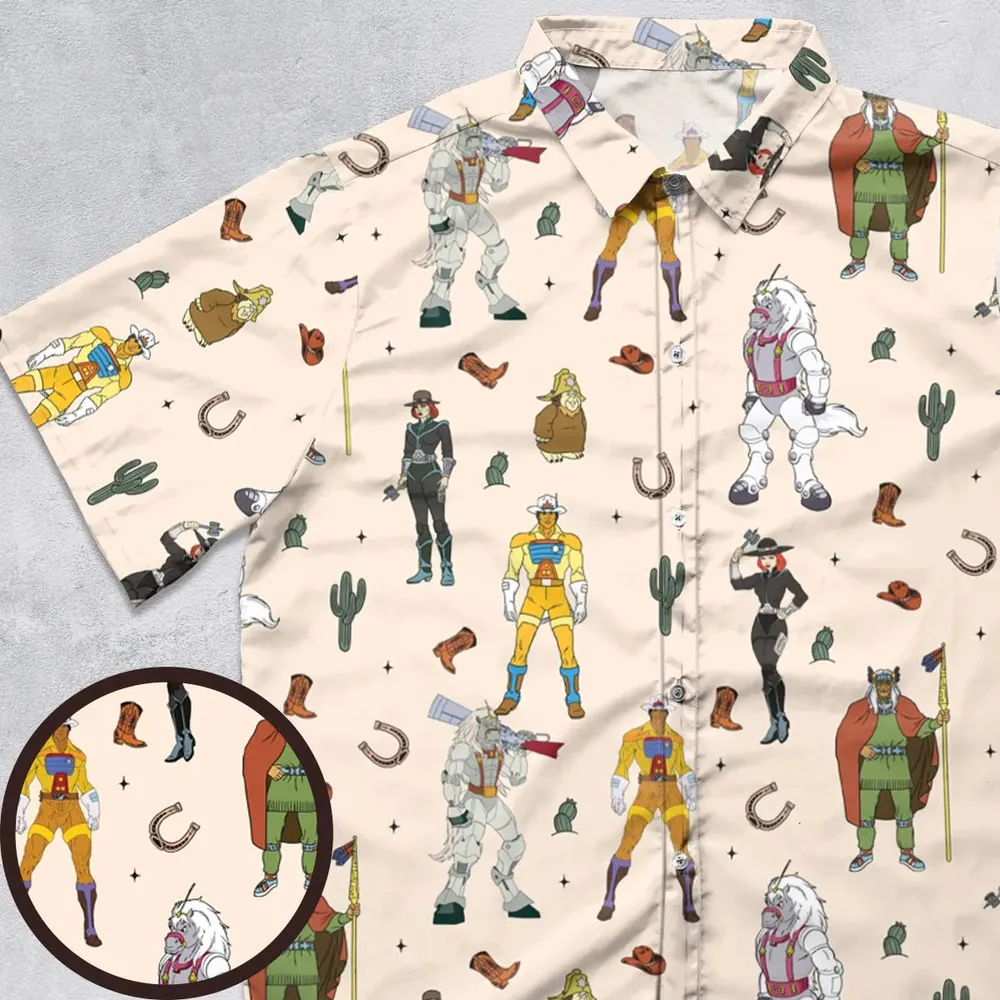 Western Bravestarr Characters Button Down Shirt - 1
