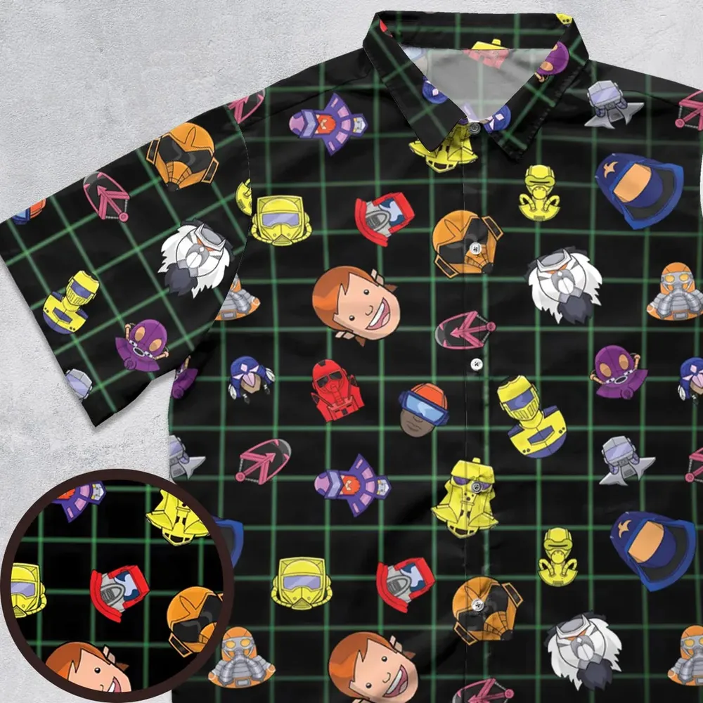 Retro 80s M.A.S.K Cartoon Button Down Shirt - 1
