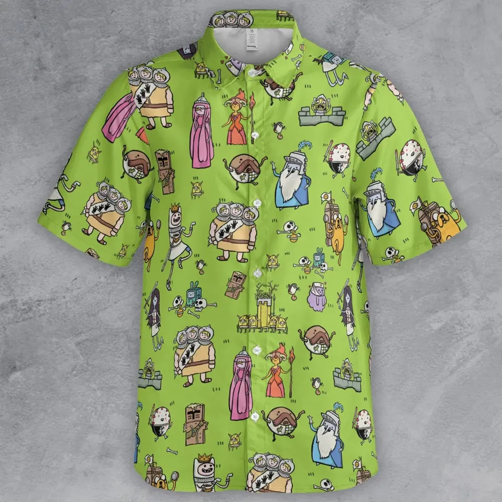 Finn Holy Adventure Adventure Time and Monty Python and the Holy Grail Button Down Shirt - 2