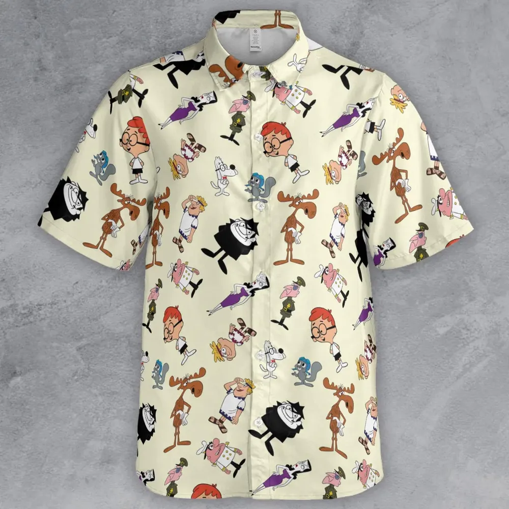 60s The Adventures Of Rocky And Bullwinkle and Friends Button Down Shirt - 2