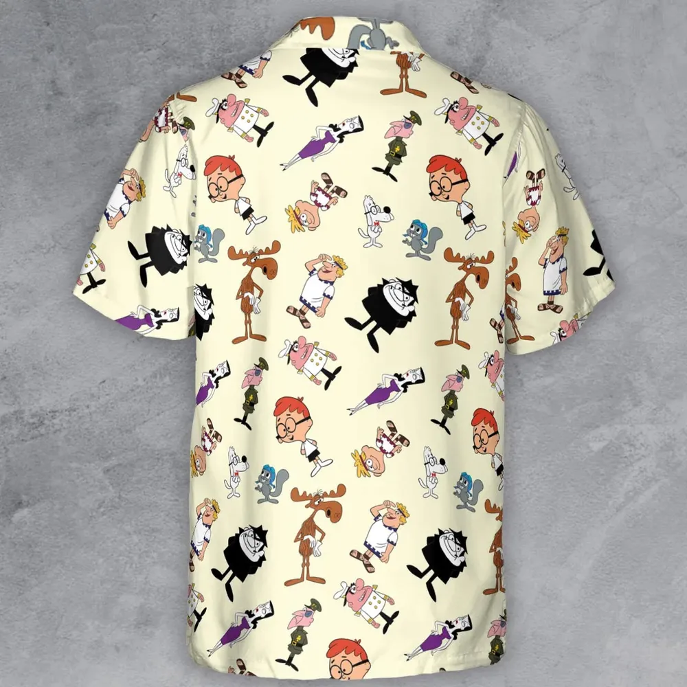 60s The Adventures Of Rocky And Bullwinkle and Friends Button Down Shirt - 3