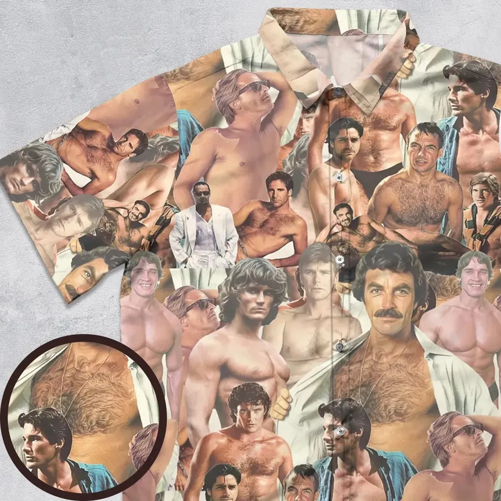 Vintage Hunks of The 80s Button Down Shirt - 1