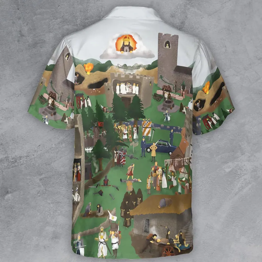 England 932 A.D Monty Python and The Holy Grail Button Down Shirt - 3