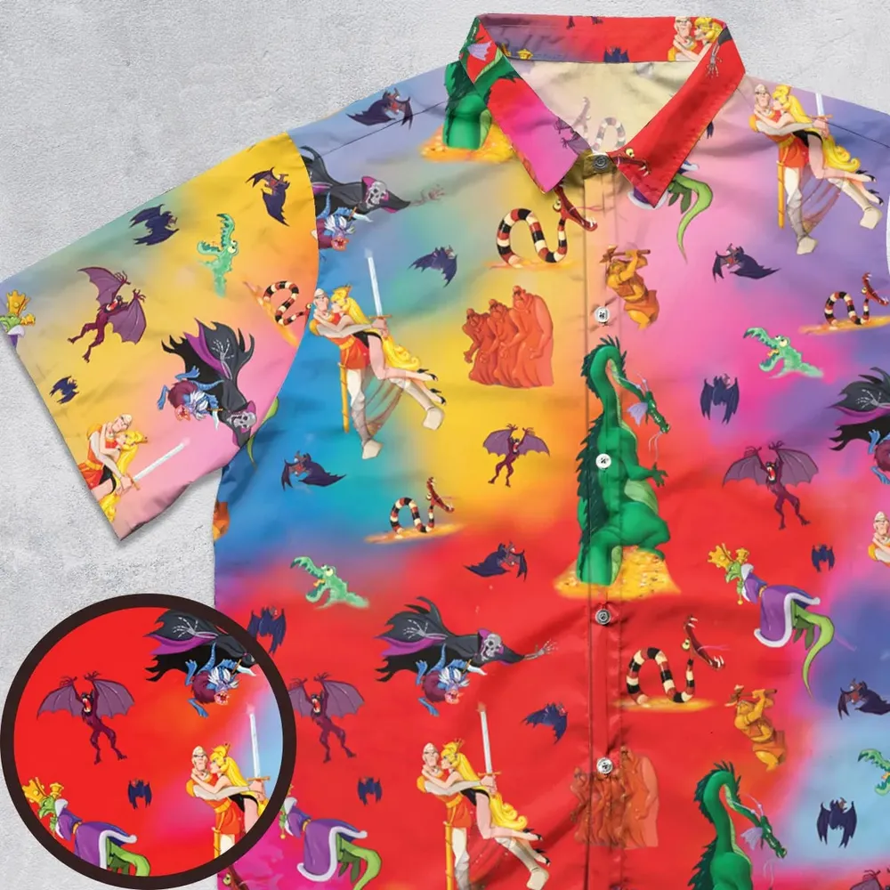 Dragon's Lair Characters Button Down Shirt - 1