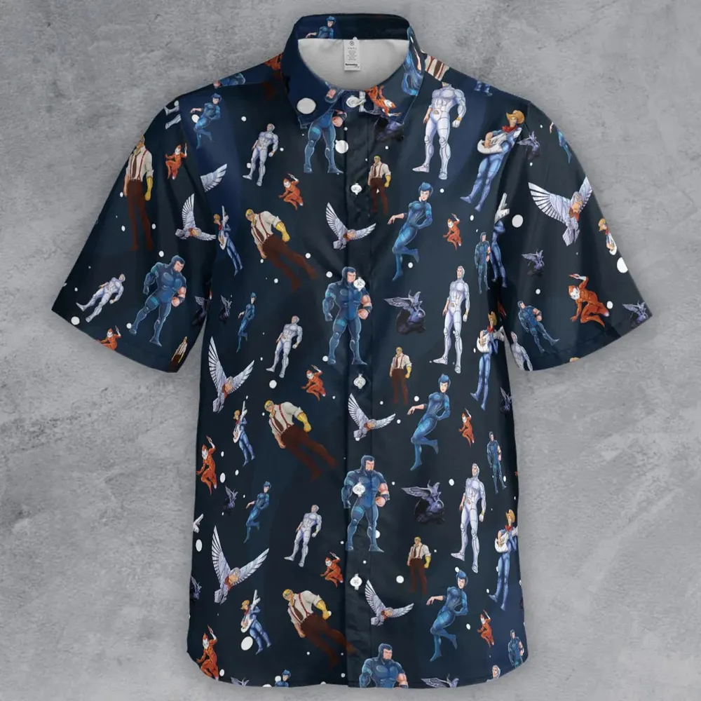 Silverhawks Cartoon Characters Button Down Shirt - 2