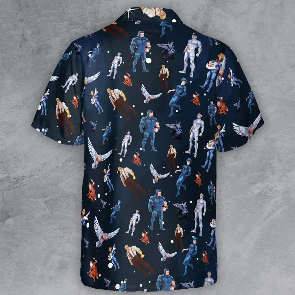 Silverhawks Cartoon Characters Button Down Shirt - 3