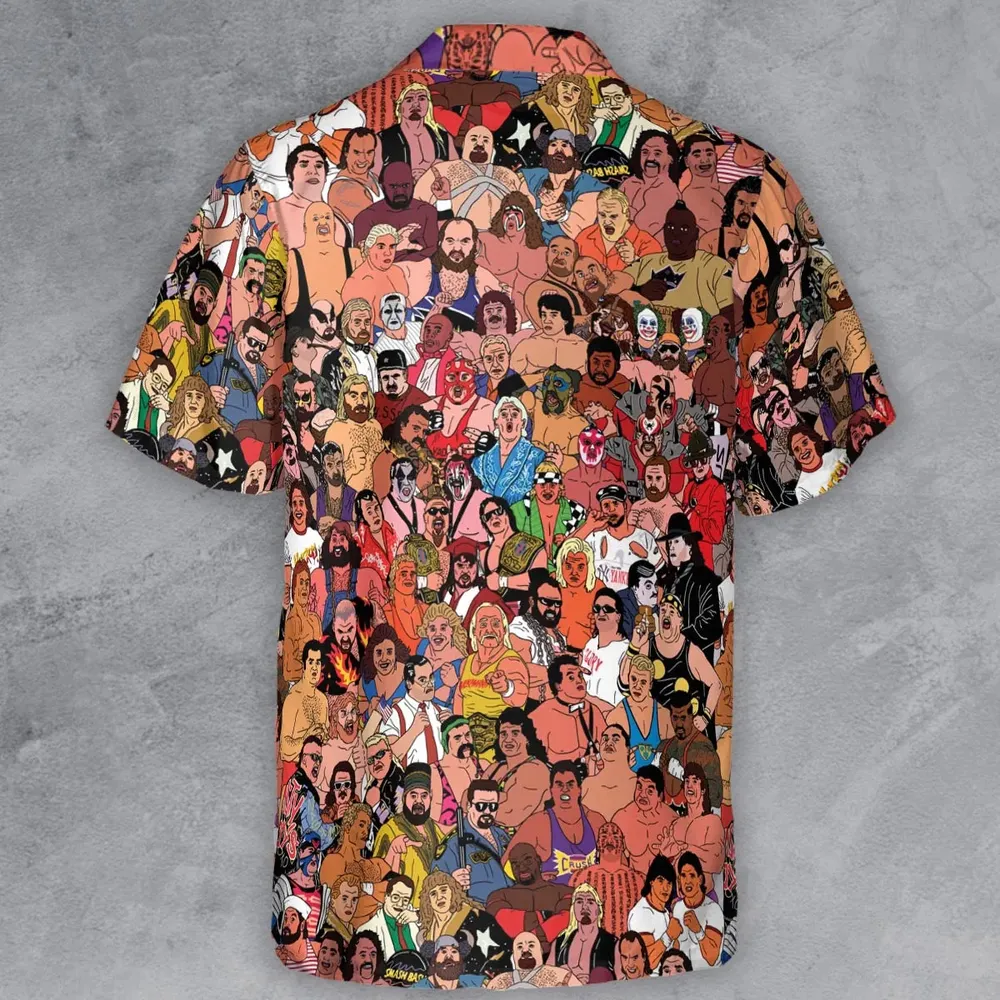 90s Professional Wrestlers Button Down Shirt - 3