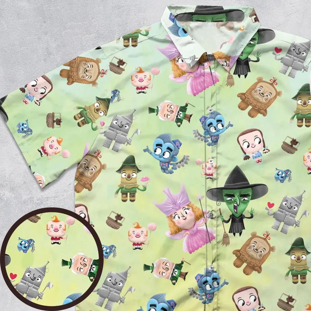 Glinda and Elphaba Meet and Greet Button Down Shirt - 1