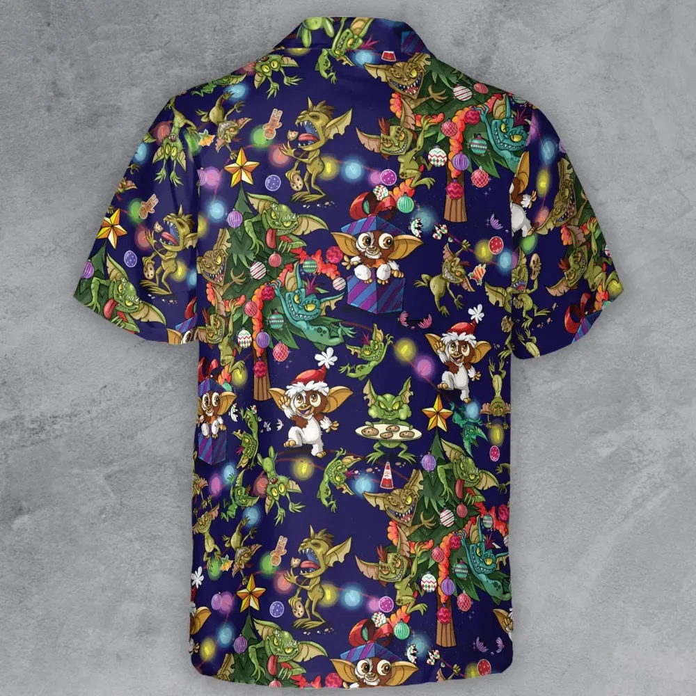 Christmas Movie Little Monsters Greamlins Button Down Shirt - 3