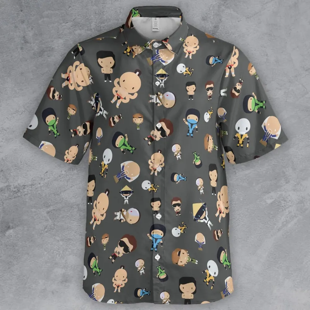 Finish Him Mortal Kombat Button Down Shirt - 2