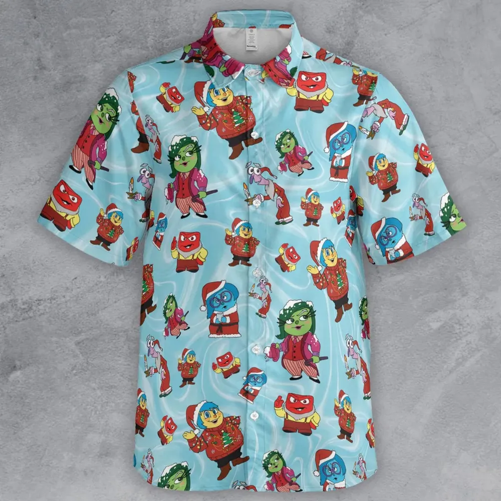 Santa's Emotion Inside Out Button Down Shirt - 2
