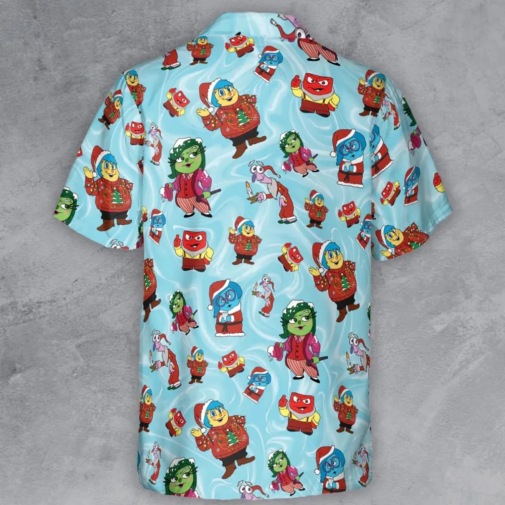 Santa's Emotion Inside Out Button Down Shirt - 3