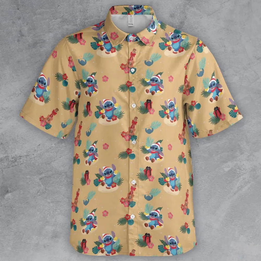 Aloha Xmas Stitch Button Down Shirt - 2