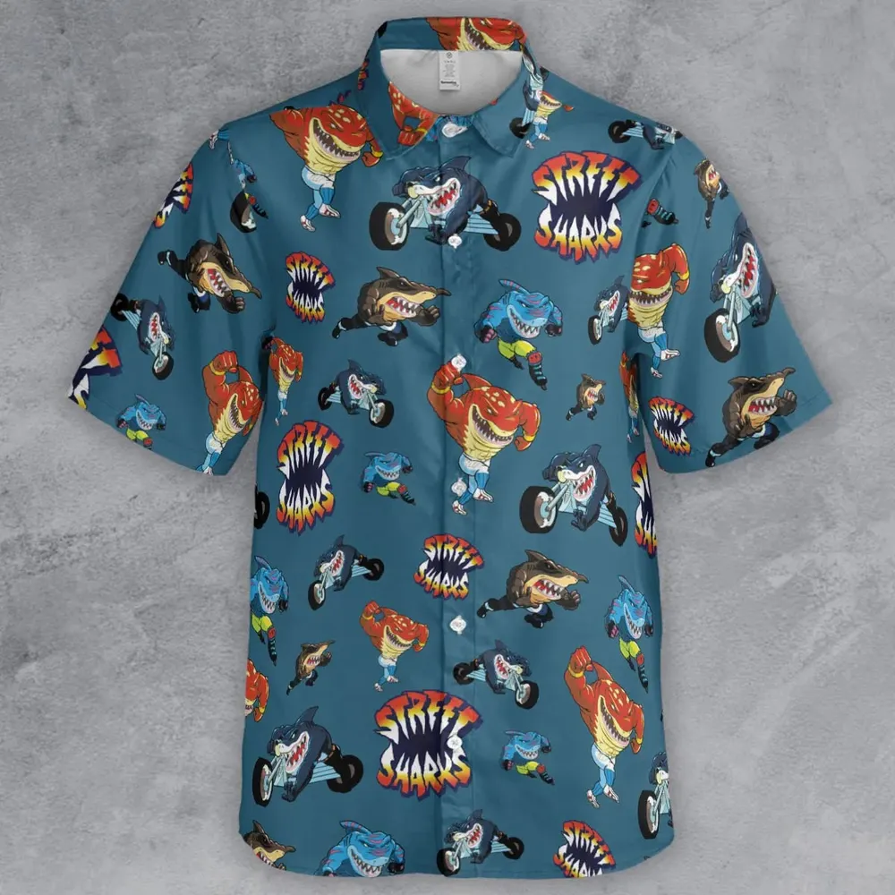 Ripster Slash Street Sharks Button Down Shirt - 2