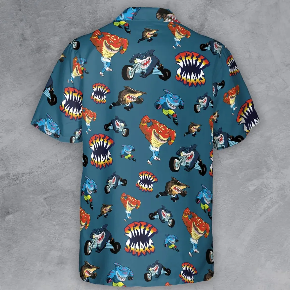 Ripster Slash Street Sharks Button Down Shirt - 3