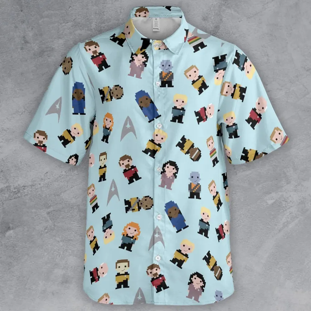 Star Pixel Star Trek Button Down Shirt - 2