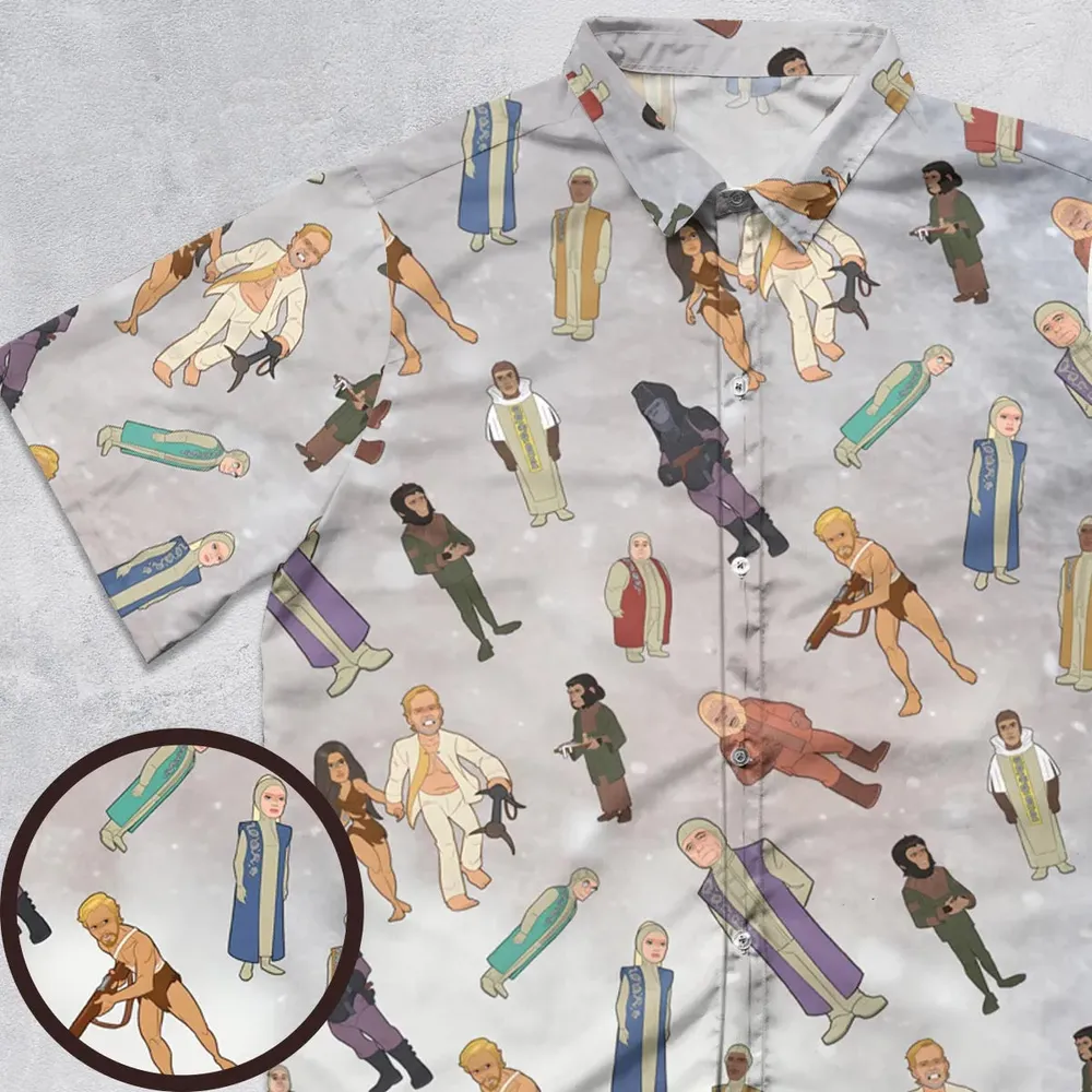 Planet of Apes Characters Button Down Shirt - 1