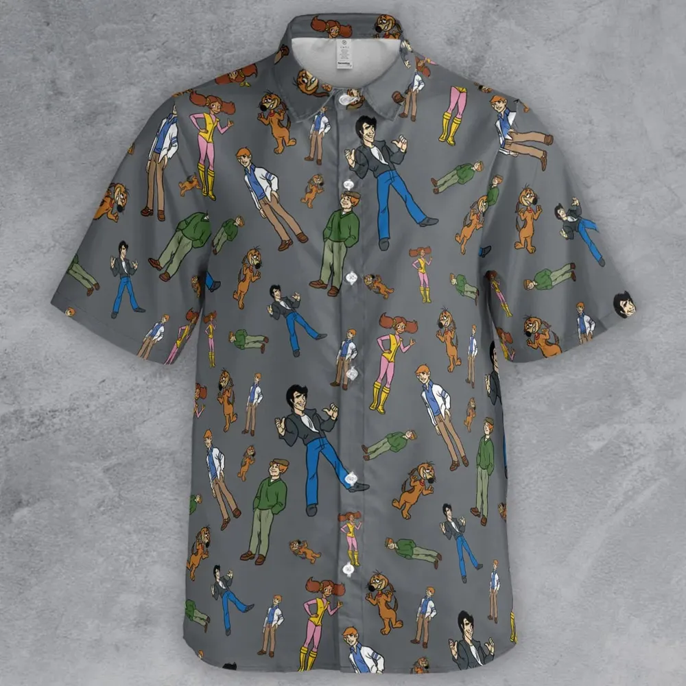 Nostalgic Gang The Fonz and the Happy Days Gang Button Down Shirt - 2