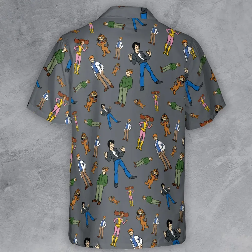 Nostalgic Gang The Fonz and the Happy Days Gang Button Down Shirt - 3