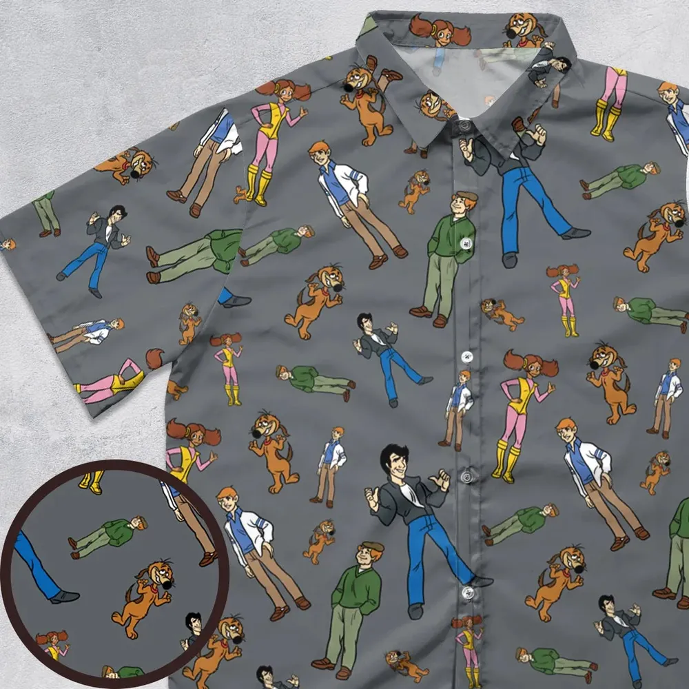 Nostalgic Gang The Fonz and the Happy Days Gang Button Down Shirt - 1