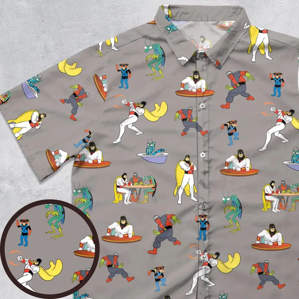 Space Ghost Coast to Coast Characters Button Down Shirt - 1