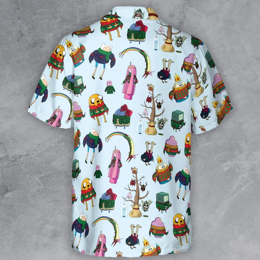 Ugly Sweater Adventure Time Button Down Shirt - 3