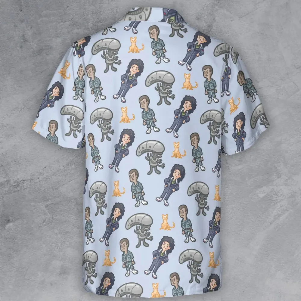 SciFi Chic Alien Button Down Shirt - 3