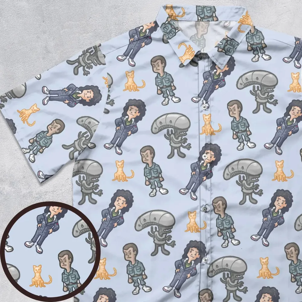 SciFi Chic Alien Button Down Shirt - 1