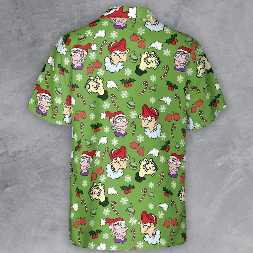 Holiday Mischief Ed Edd n Eddy Button Down Shirt - 3