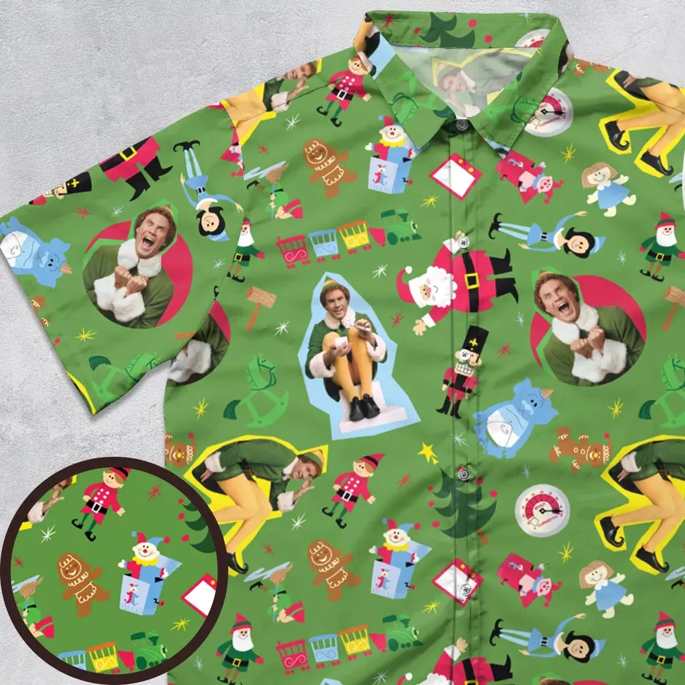 Santa Know Him Elf Button Down Shirt - 1