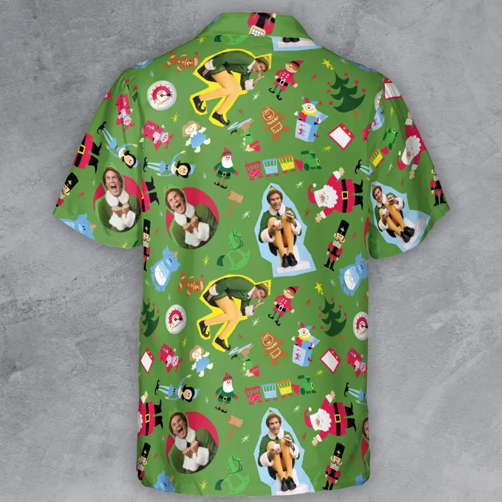 Santa Know Him Elf Button Down Shirt - 3