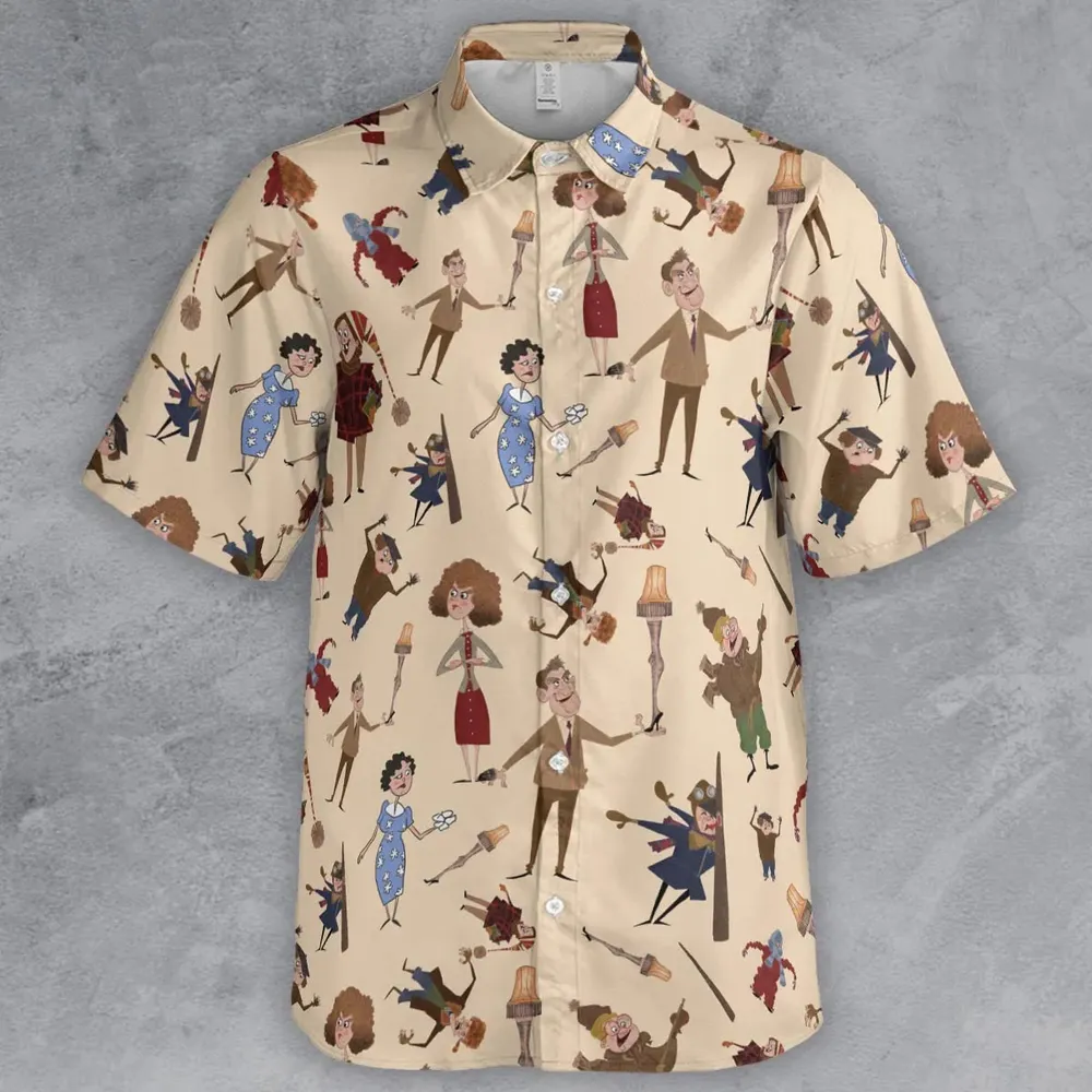 A Christmas Story Characters Button Down Shirt - 2