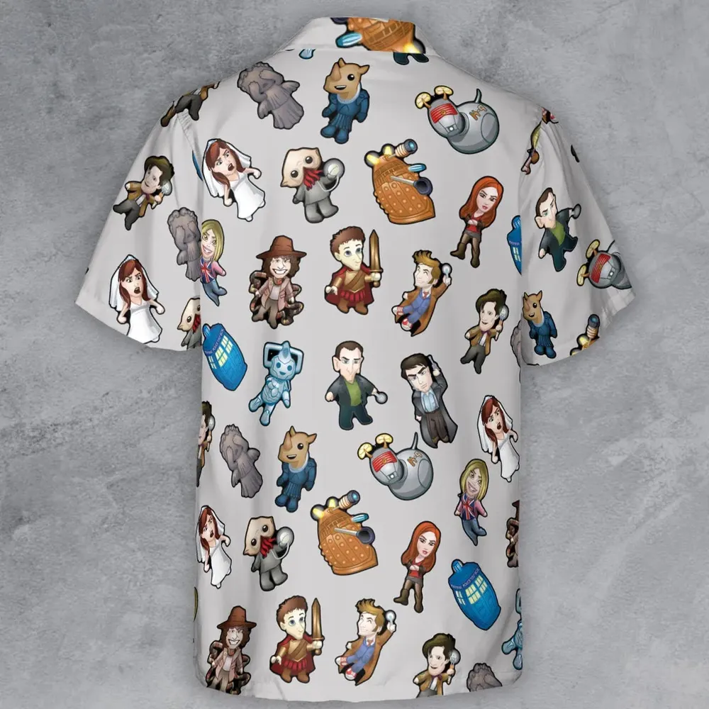 Cartoon Who Doctor Who Button Down Shirt - 3