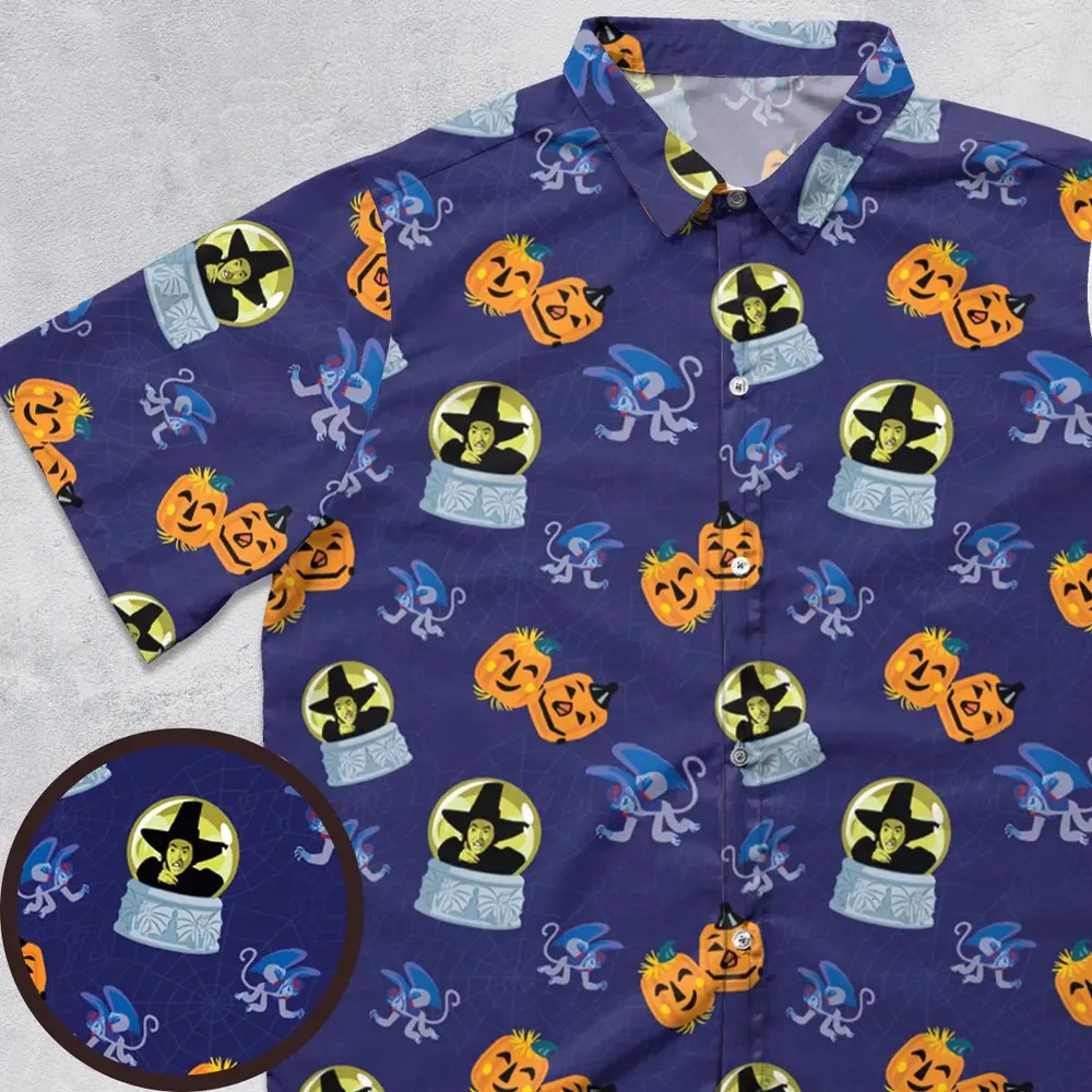 Wicked Witch Flying Monkey Button Down Shirt - 1