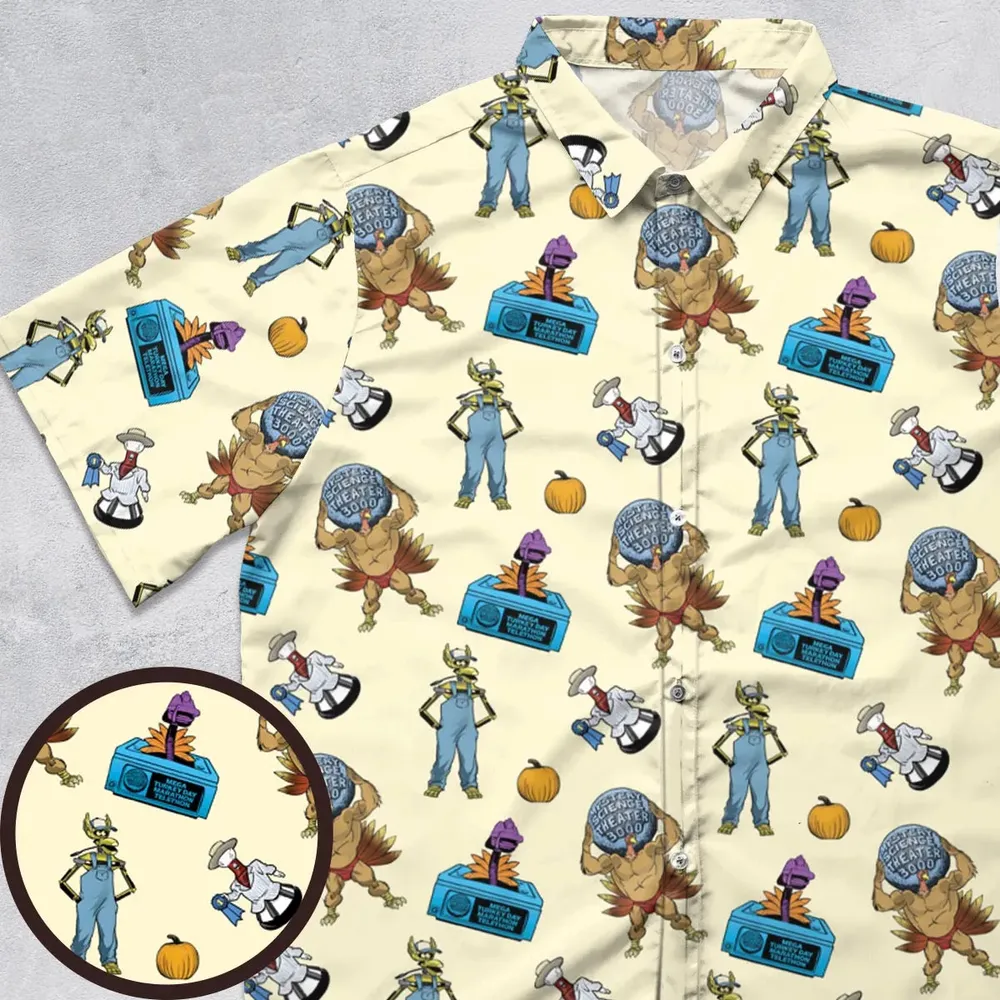 Turkey Day Marathon Telethon MST3K Button Down Shirt - 1