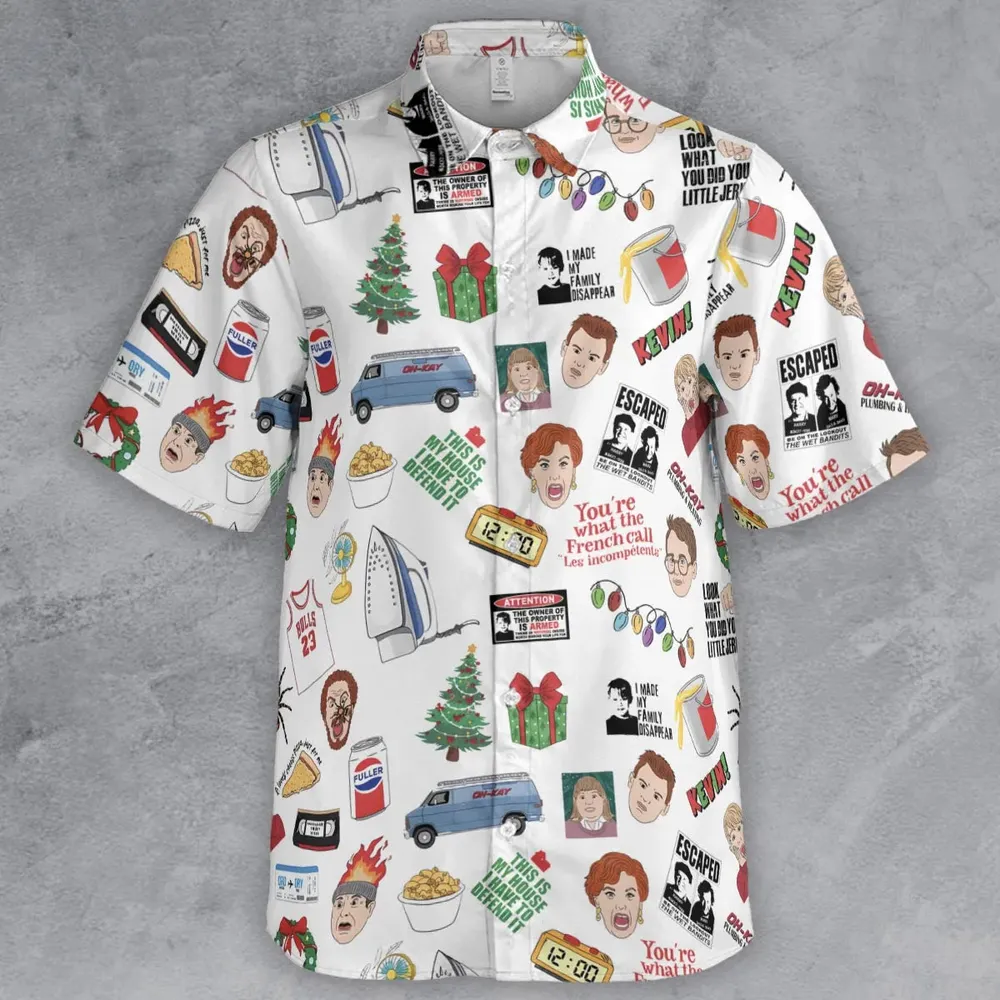 Holiday Pranks Home Alone Button Down Shirt - 2