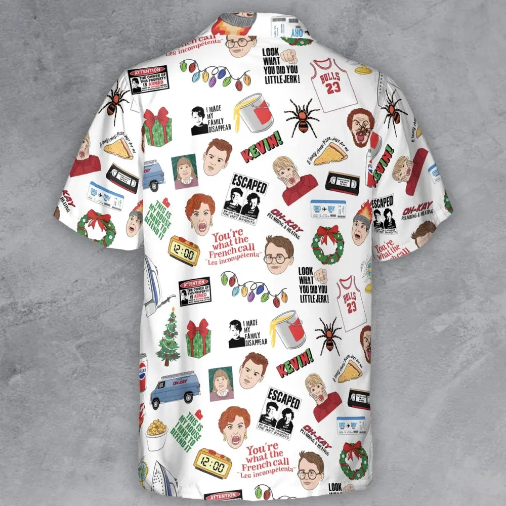 Holiday Pranks Home Alone Button Down Shirt - 3