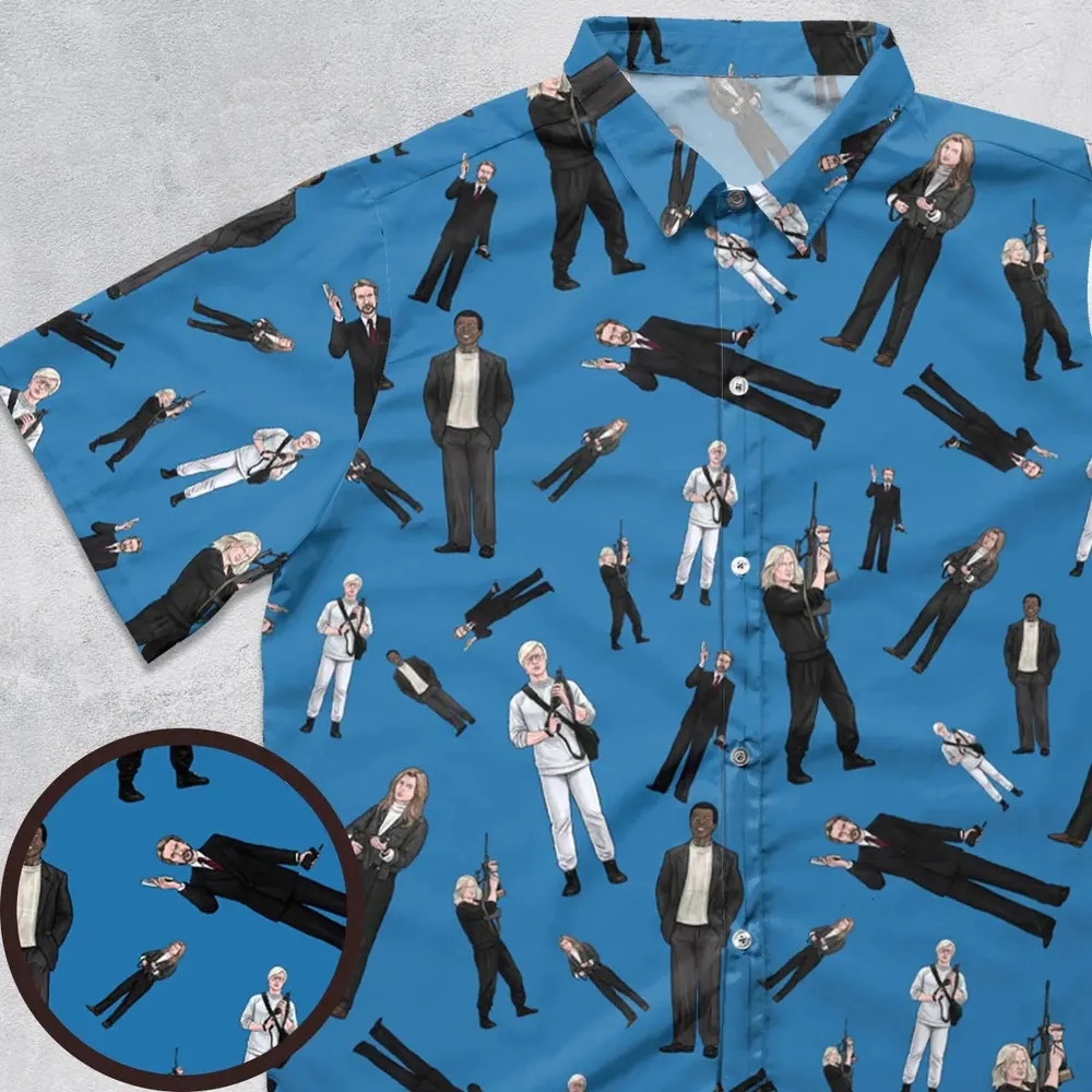 Nakatomi Takeover Die Hard Button Down Shirt - 1
