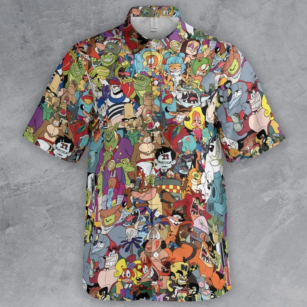 Retro Gamer Crash Bandicoot Button Down Shirt - 2