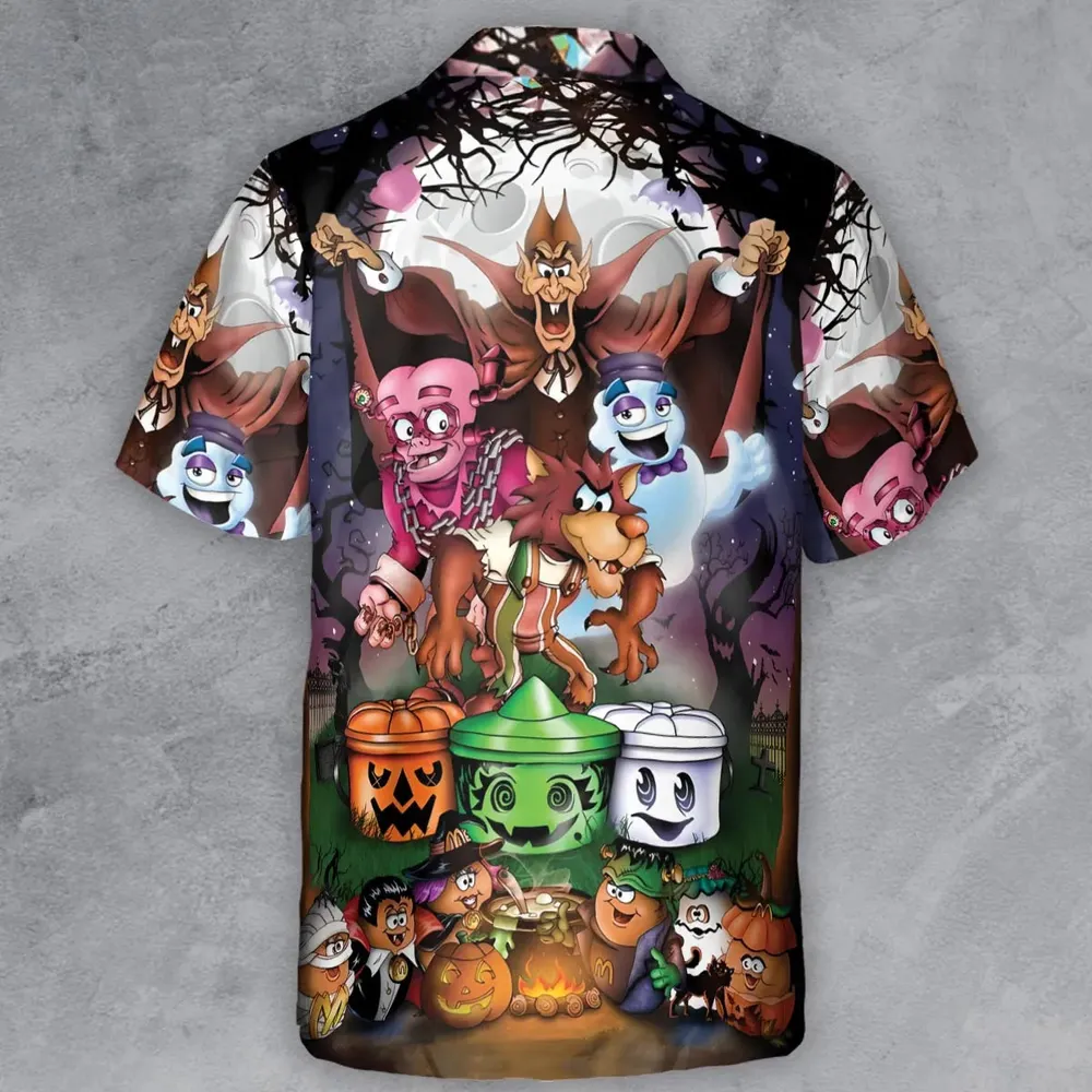 Halloween Food Mascot Themed Button Down Shirt - 3
