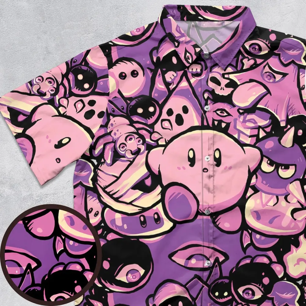 Nightmare Land Kirby Button Down Shirt - 1
