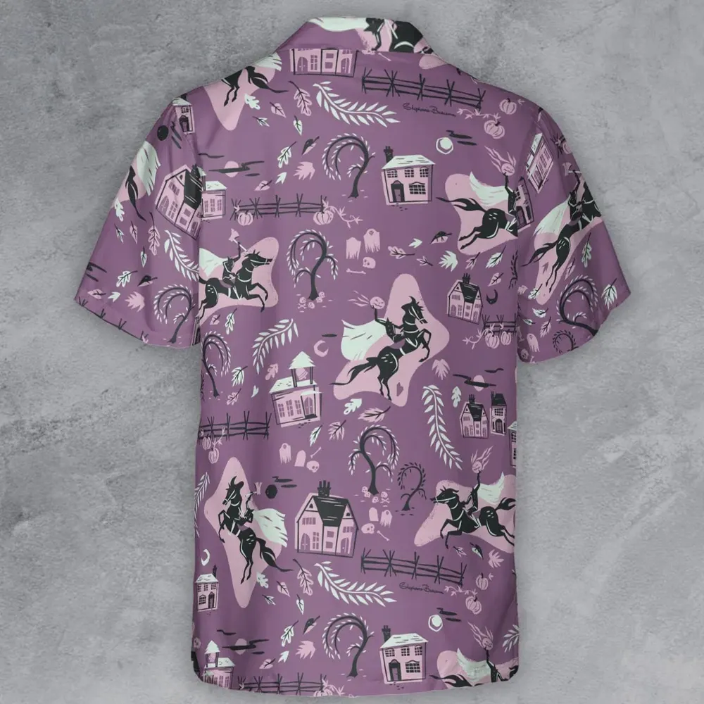 Purple Headless Horseman Sleepy Hollow Button Down Shirt - 3